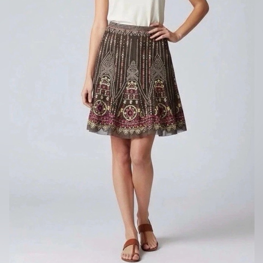 NWT Elie Tahari Alexa Bohemian A-Line Mini Skirt size 12